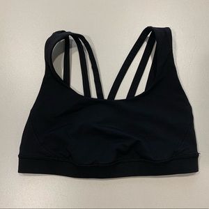 Lululemon Black Energy Exhale Sports Bra sz 6